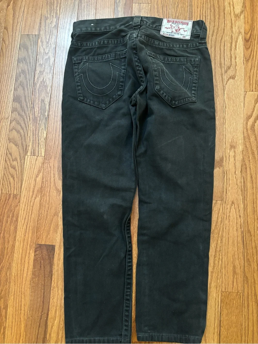 True Religion Men's Black Straight Jeans